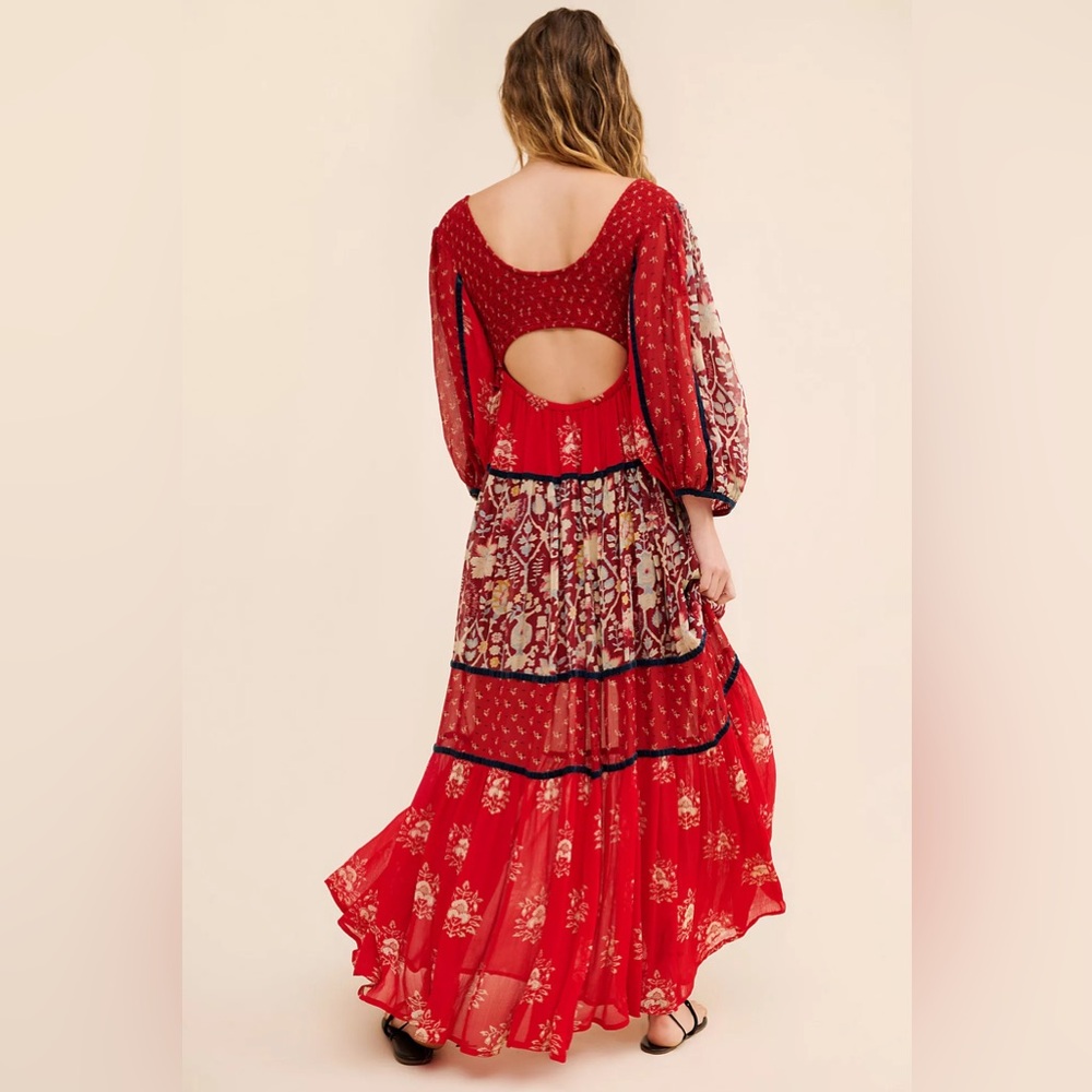 𝓯𝓹 Free People ~ Bali Laurel Maxi Dress - Picture 4 of 12